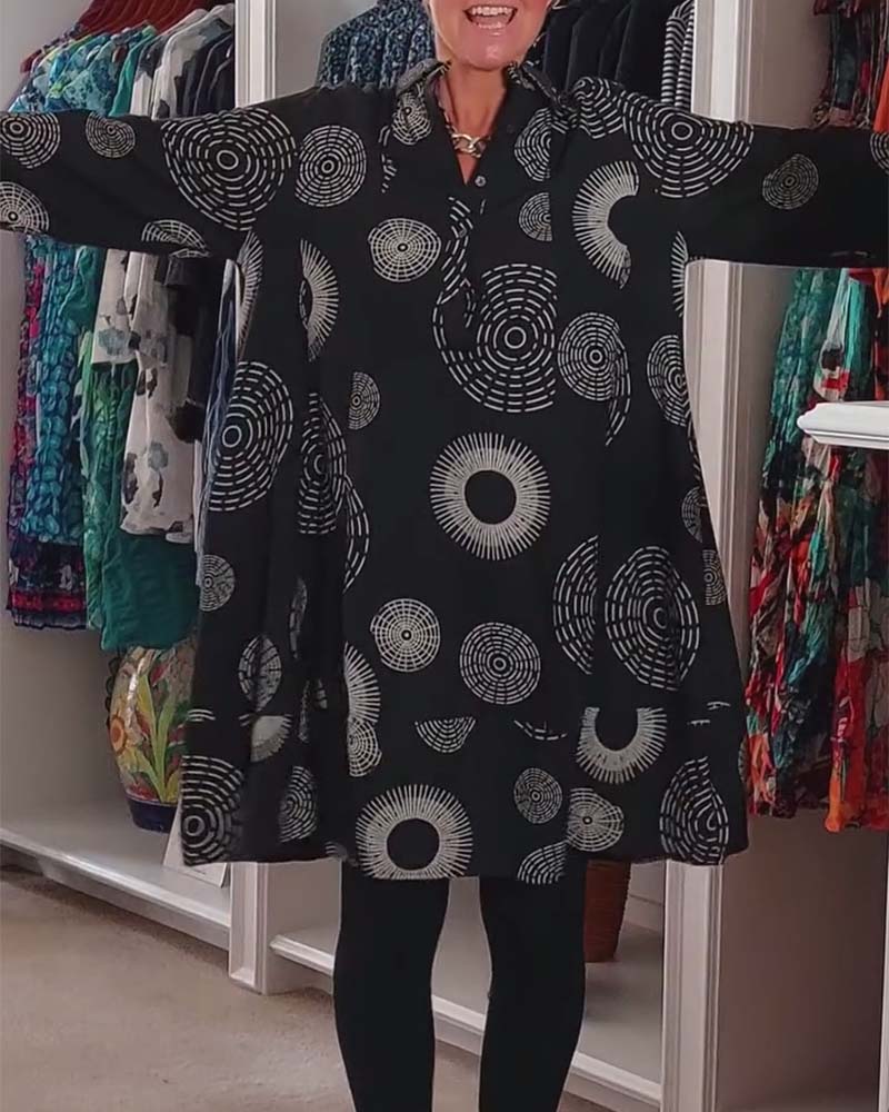 Meliora™ | Casual Geometric Print Dress