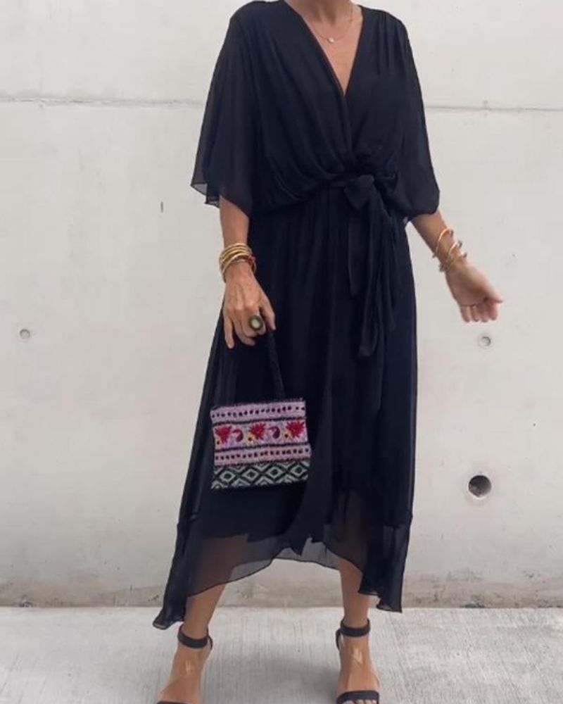 Cristi™ | Sophisticated Crossed Dress