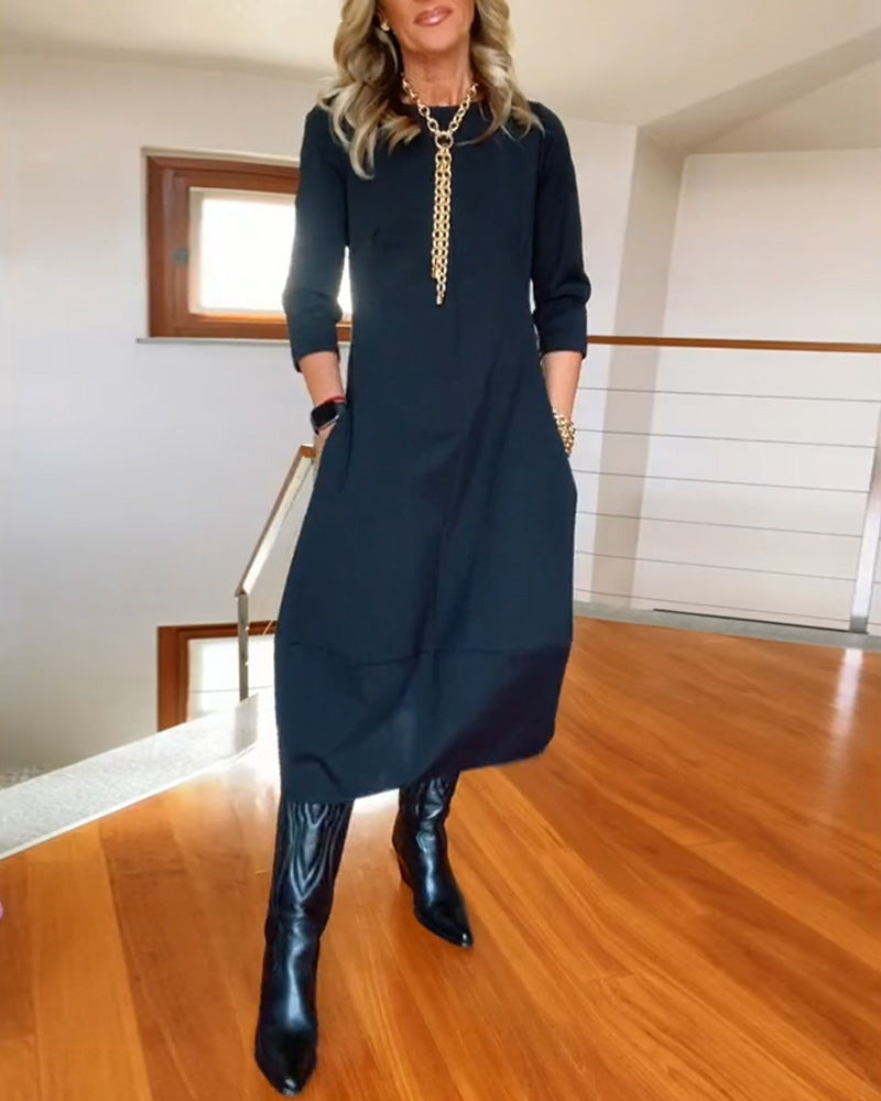 Aurenne™ | Graceful Midi Dress