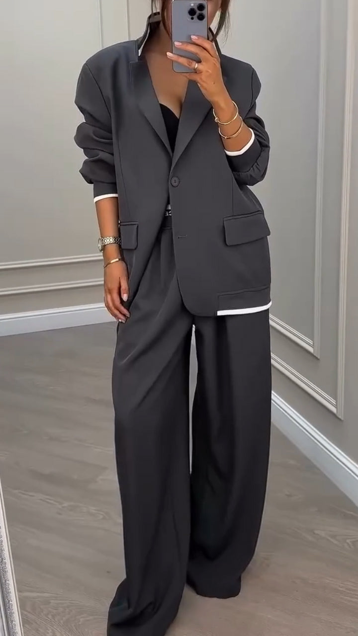Orvaya™ | Collar Jacket & Pants Suit
