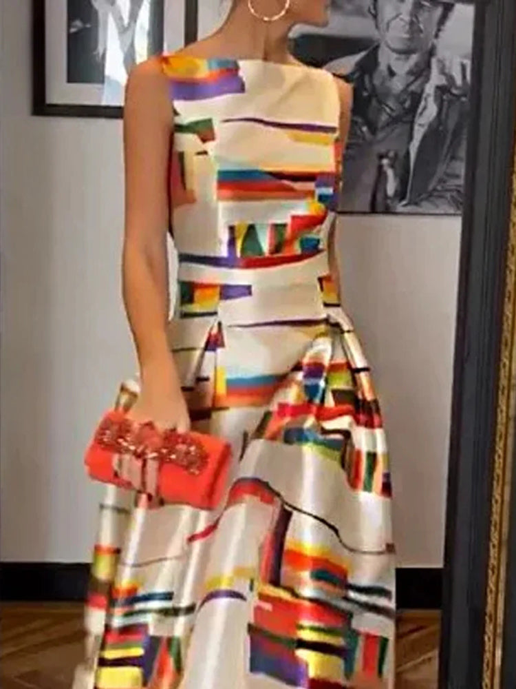 Avelisse™ | Geometric Maxi Dress