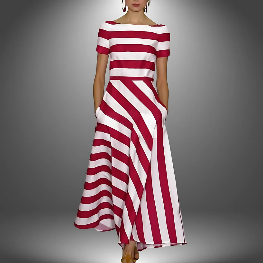 MARGAUX™ | Airy Dress With Subtle Stripes