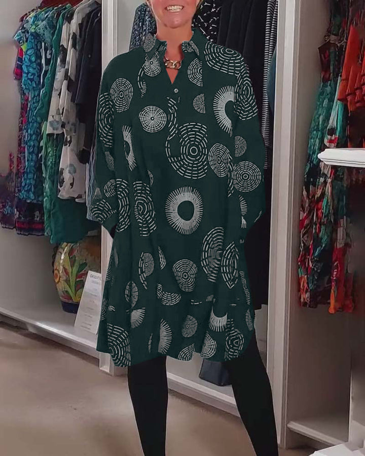 Meliora™ | Casual Geometric Print Dress