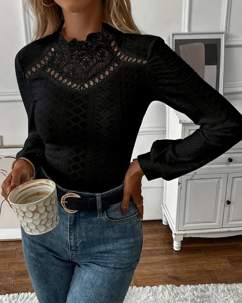 Corvessa™ | Classic Lace Long Sleeve Top