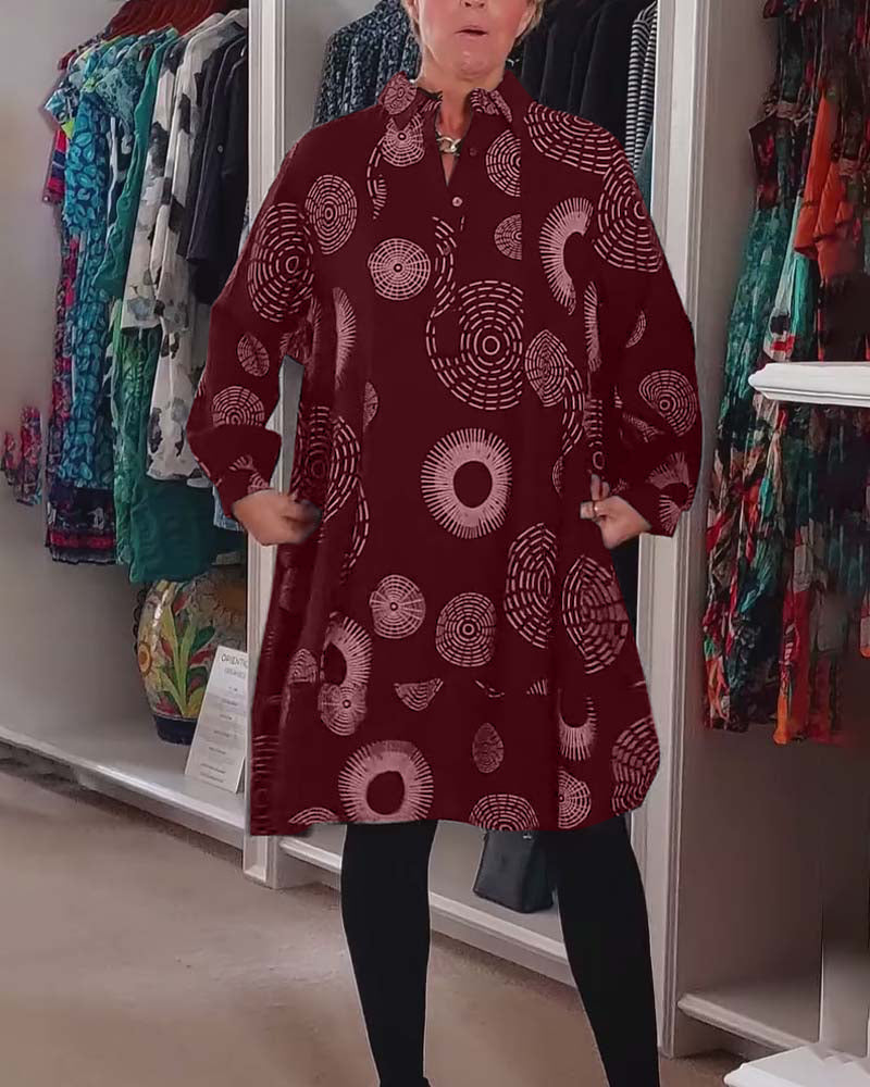 Meliora™ | Casual Geometric Print Dress