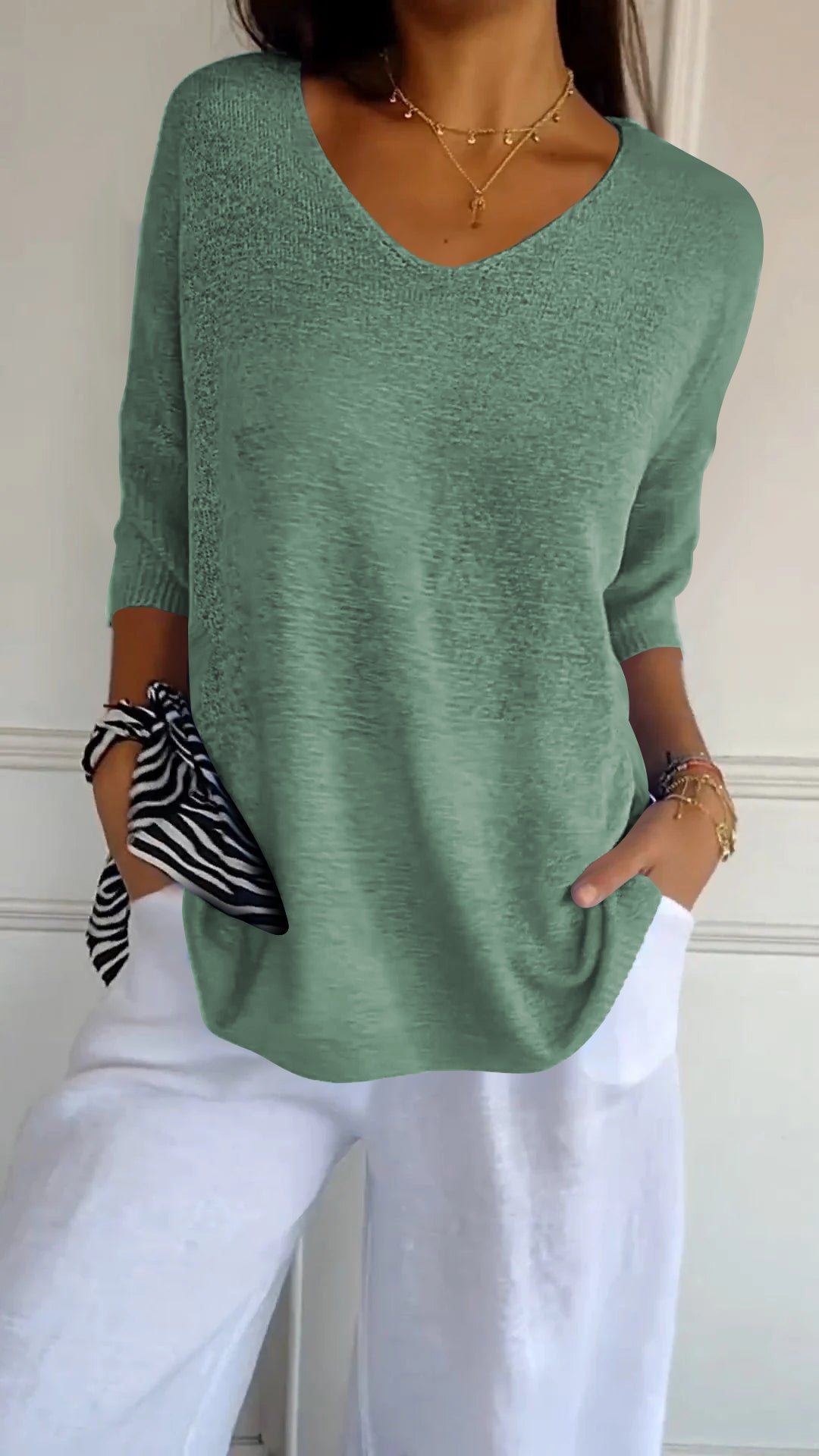 Norvelle™- Timeless V-Neck Top