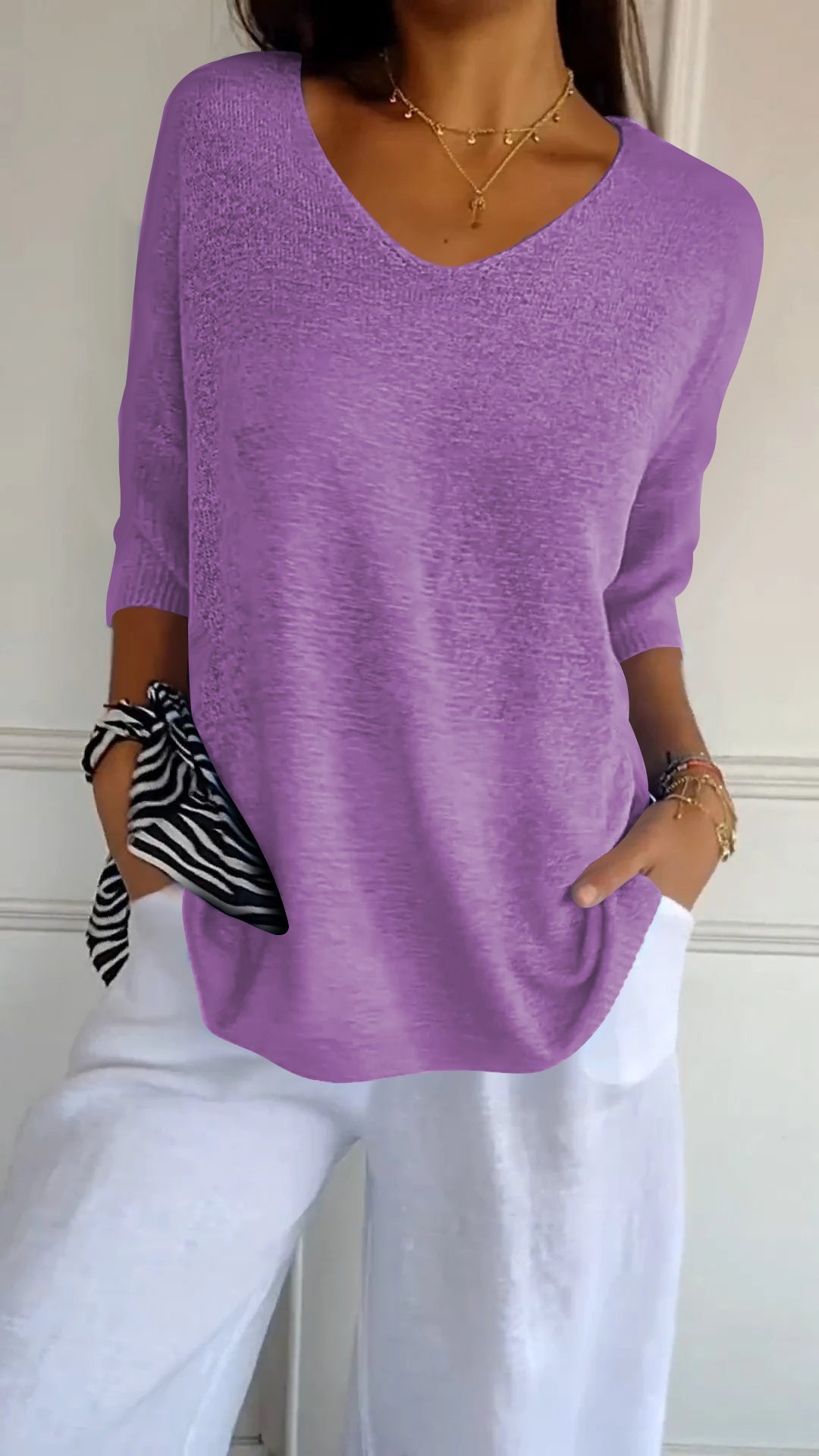 Norvelle™- Timeless V-Neck Top