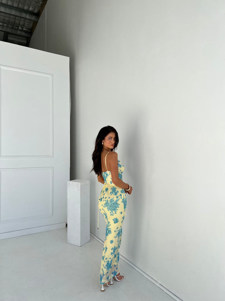 Aisling - Elegant Sleeveless Floral Maxi Dress