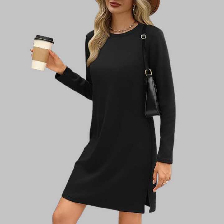Tavira™ | Casual Long Sleeve Round Neck Mini Dress