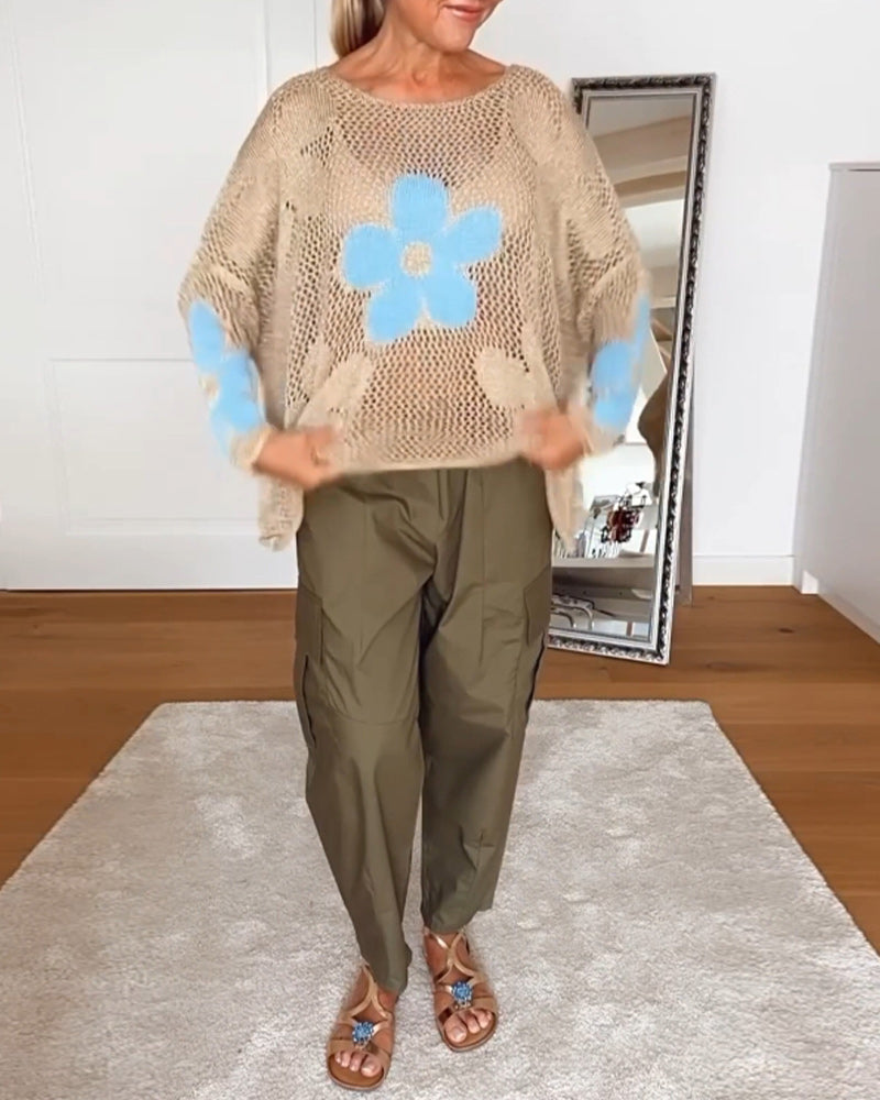Vivara™ | Timeless Floral Knit Sweater