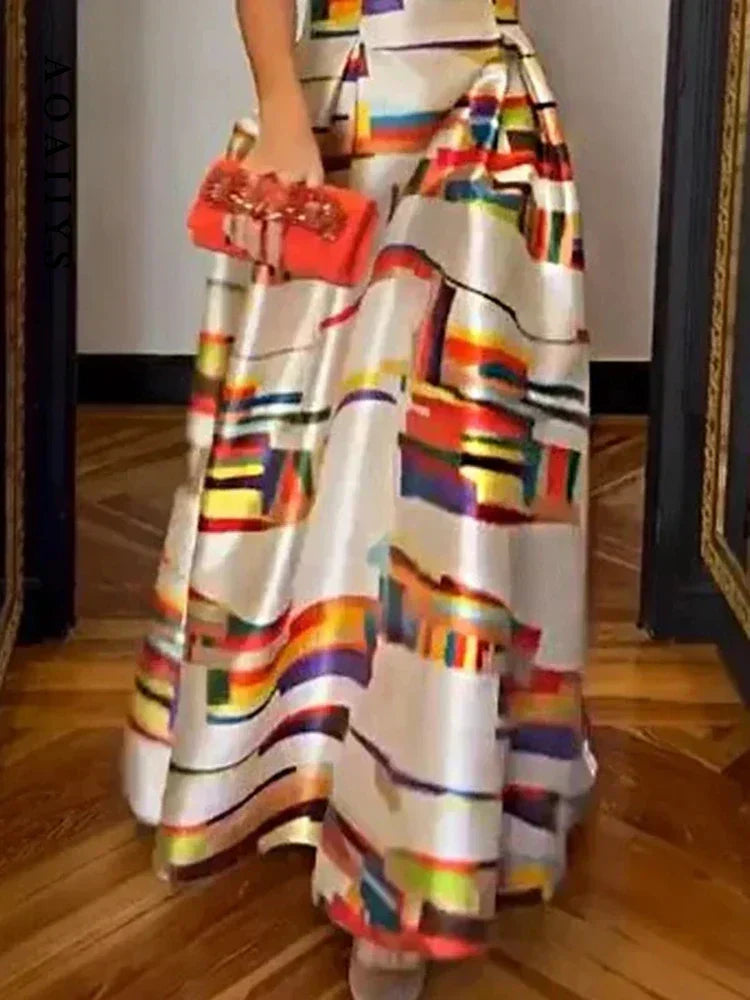 Avelisse™ | Geometric Maxi Dress