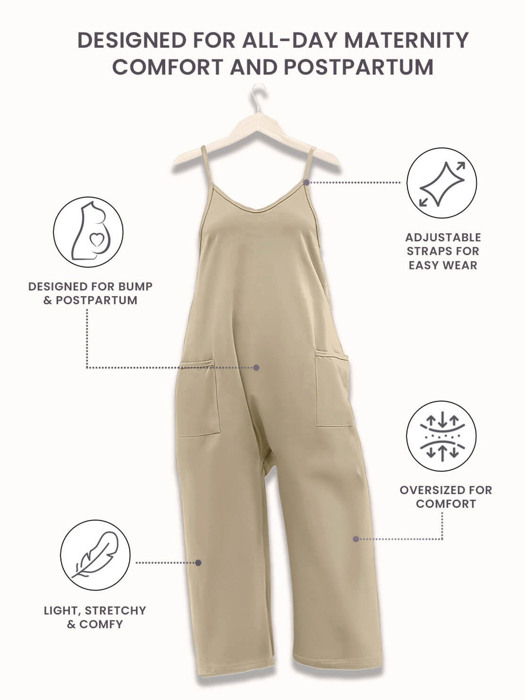 Nerissa - Oversized Maternity and Postpartum Jumpsuit