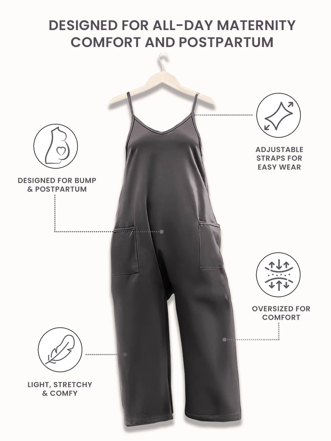 Nerissa - Oversized Maternity and Postpartum Jumpsuit