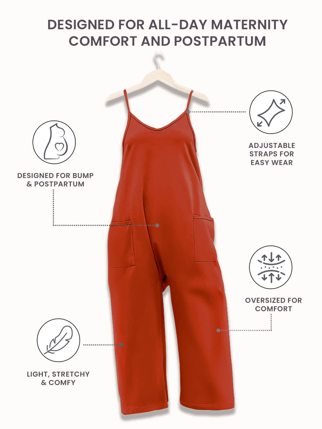 Nerissa - Oversized Maternity and Postpartum Jumpsuit