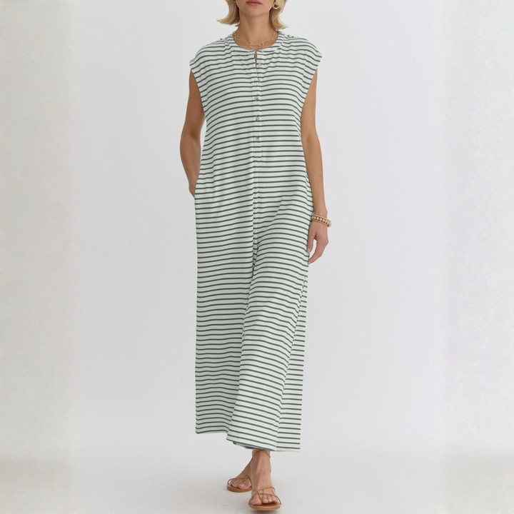 MARLENE™ | Striped Wide-Leg Jumpsuit