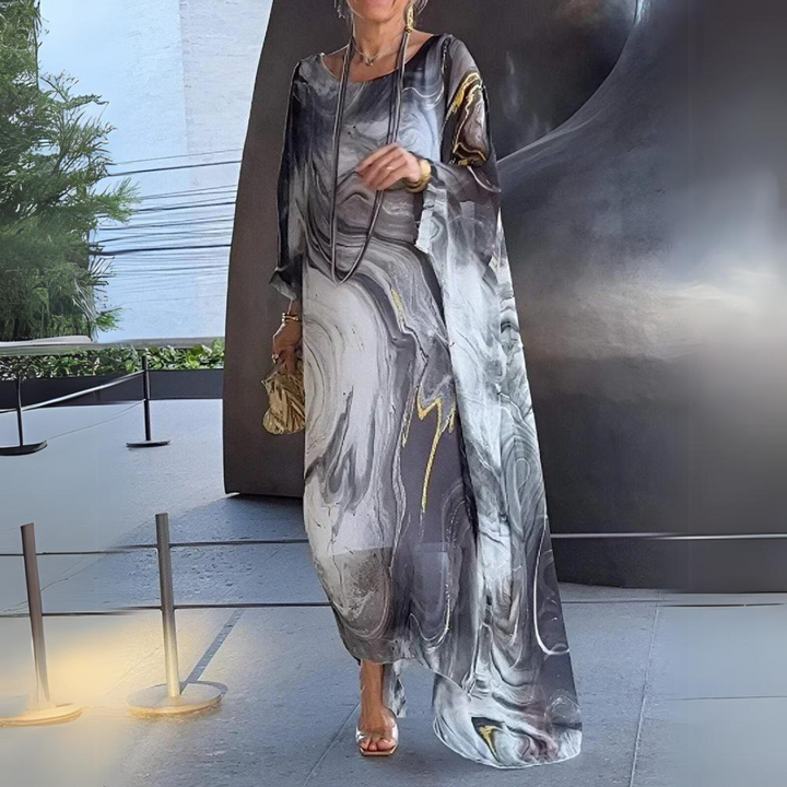 BIANCA / ELEGANT SILK CHIFFON DRESS