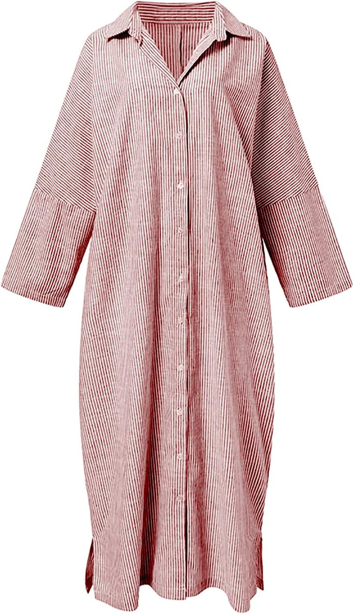 Stripe™ | Long Sleeve Shirt Dress