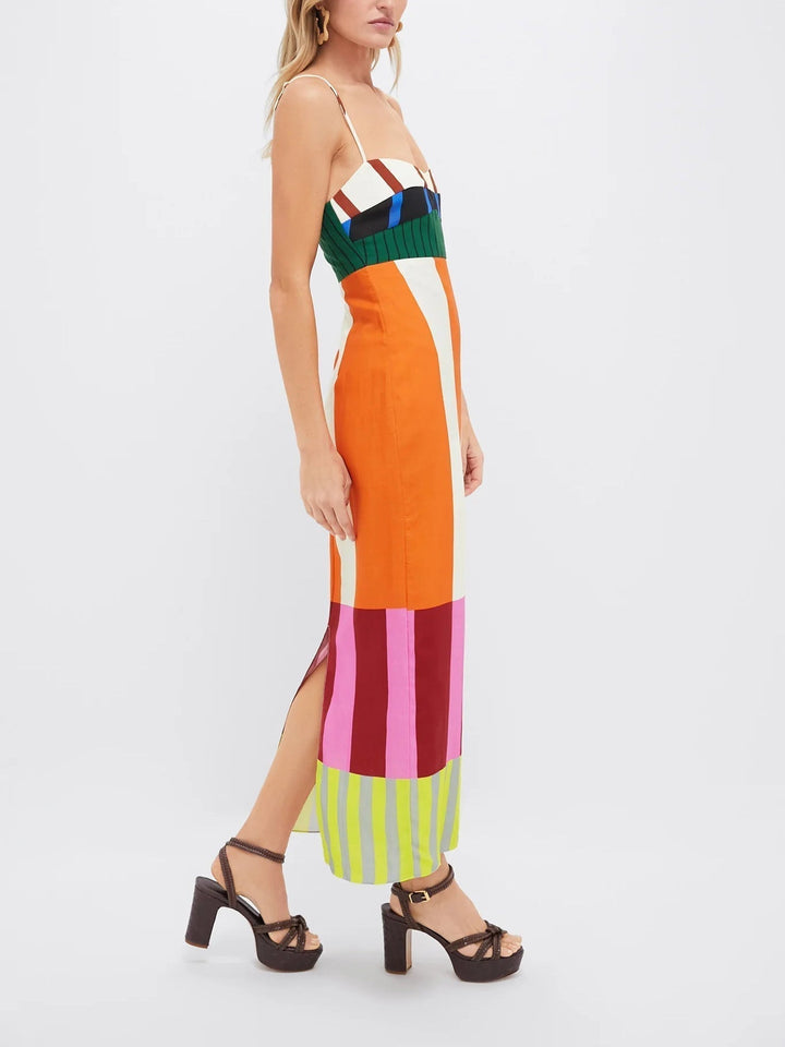 Paloma™ | Elegant Multicolor Maxi Dress