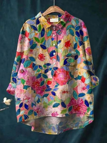 Donna™ | Tummy covering floral shirt