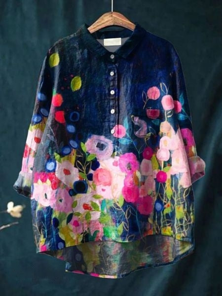 Donna™ | Tummy covering floral shirt