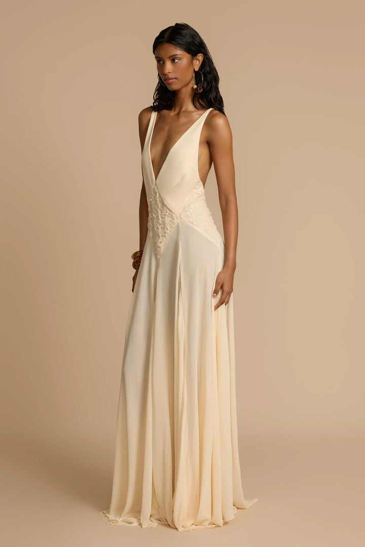 Lavinia™ | Plunging V Maxi Dress