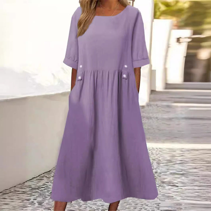 Helene - Summer Cotton-Linen Dress