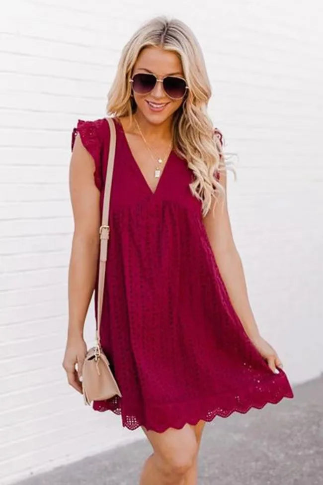 HEDY™ - ELEGANT V-NECK DRESS