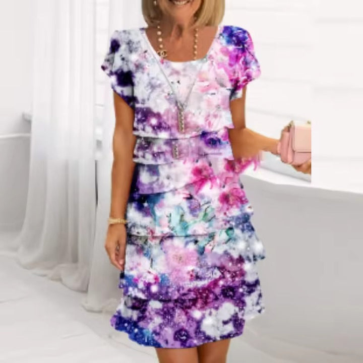 Aurenya™ | Pleated Bloom Dress