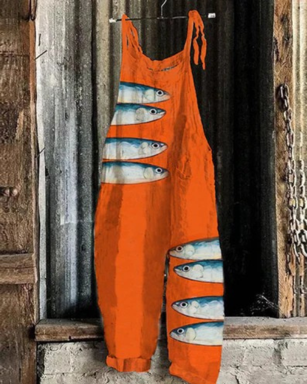Kaia - Sardine Fish Ocean Art Jumpsuit
