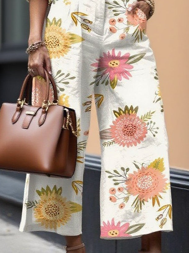 ELVÉRA™ | Classic Floral Linen Ensemble
