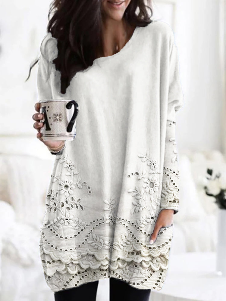 Ruelle - Trendy Cozy Printed Sweater