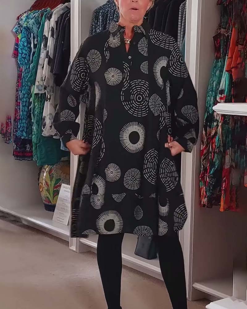 Meliora™ | Casual Geometric Print Dress