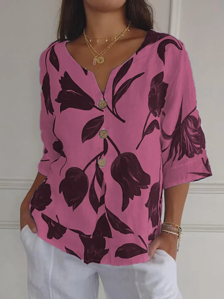 Dahlia - Blossom Print Blouse