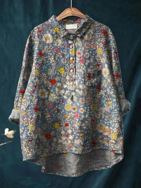 Donna™ | Tummy covering floral shirt