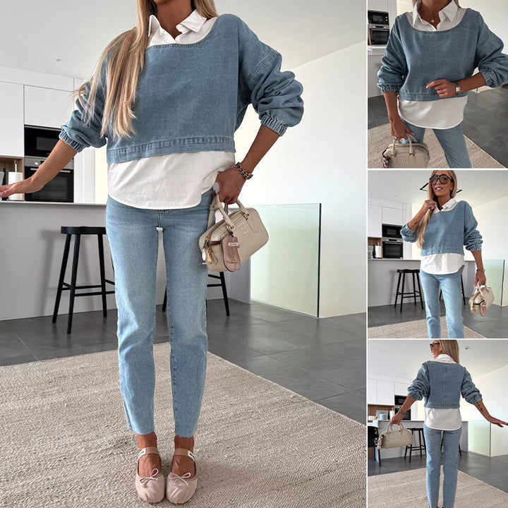 ORLYSSA™ | Casual Edge Denim Set