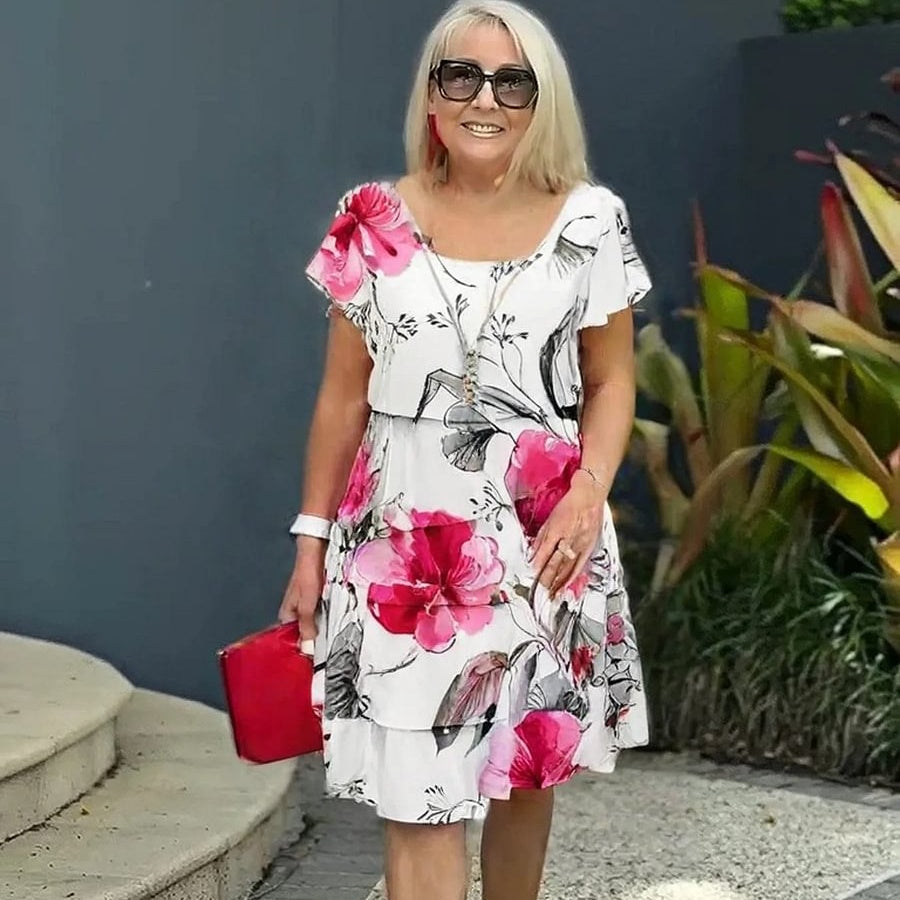 Lyra™ | Graceful Floral Elegance Dress