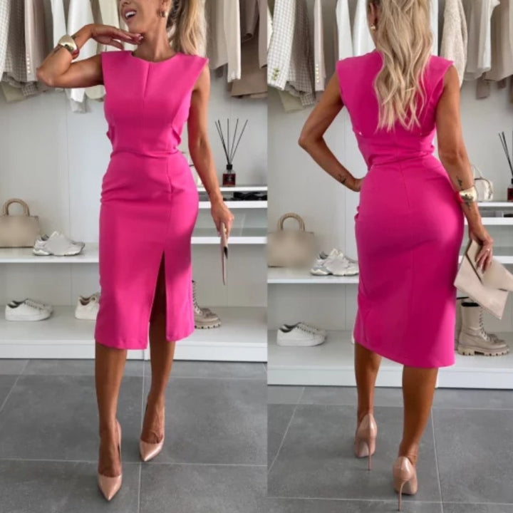 FAYLORA™ | FlowCharm Slit Dress
