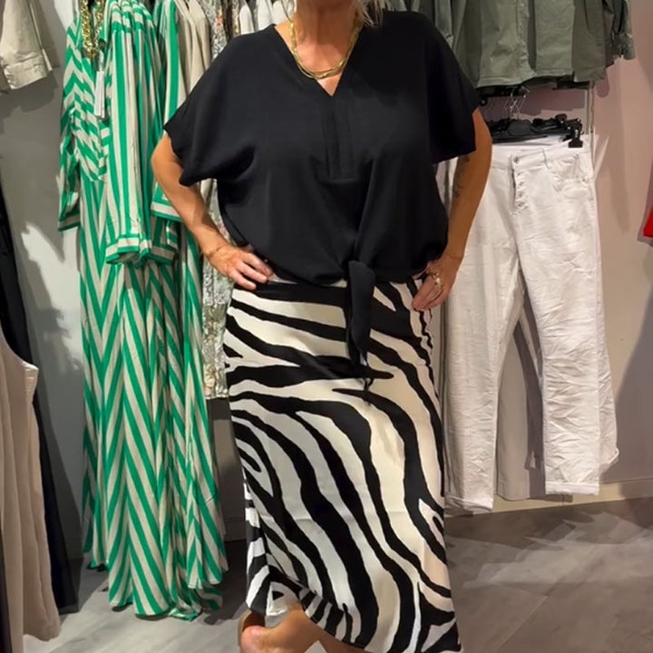 Women's Knot Blouse™ | Midi Skirt Set