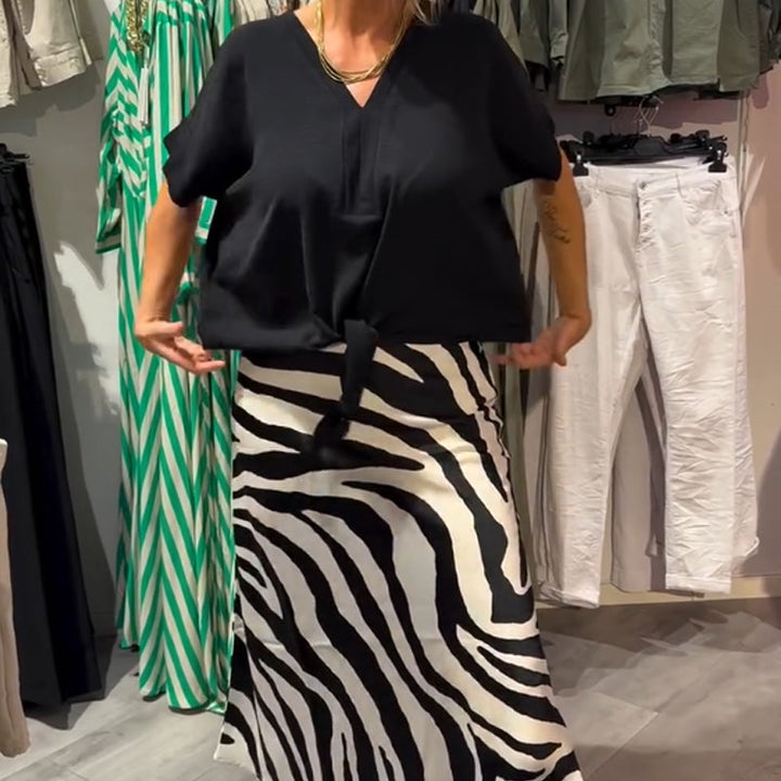 Women's Knot Blouse™ | Midi Skirt Set