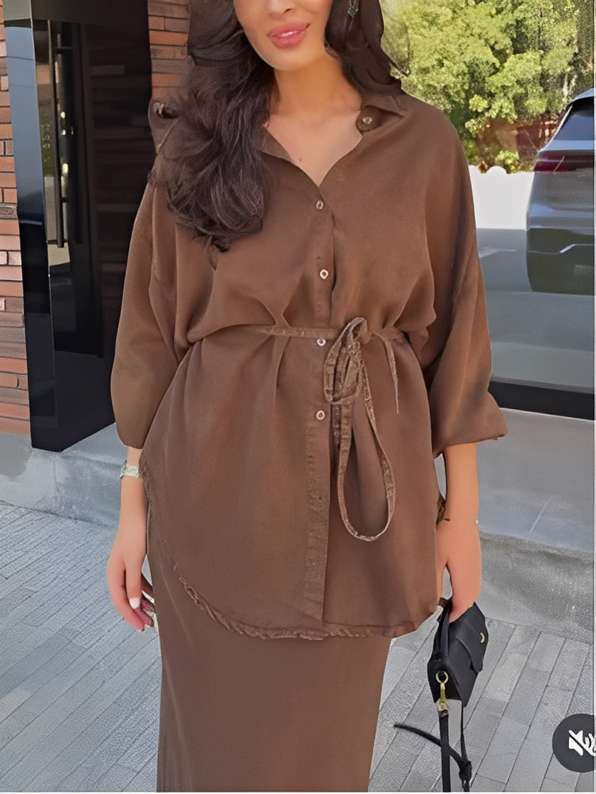 Noelle™ | Long-Sleeved Tie-Drawstring